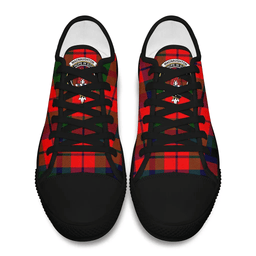 Scottish MacNaughton Modern Clan Tartan Low Top Shoes - Crest Classic Scottish Plaid Tartan Plaid