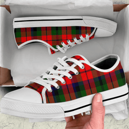 Scottish MacNaughton Modern Clan Tartan Low Top Shoes - Crest Classic Scottish Plaid Tartan Plaid