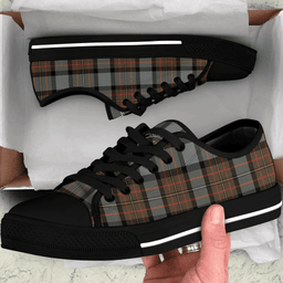 Scottish MacLaren Weathered Clan Tartan Low Top Shoes - Crest Classic Scottish Plaid Tartan Plaid