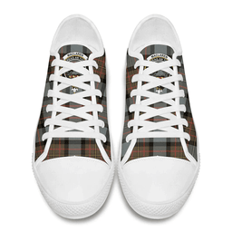 Scottish MacLaren Weathered Clan Tartan Low Top Shoes - Crest Classic Scottish Plaid Tartan Plaid