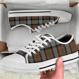 Scottish MacLaren Weathered Clan Tartan Low Top Shoes - Crest Classic Scottish Plaid Tartan Plaid