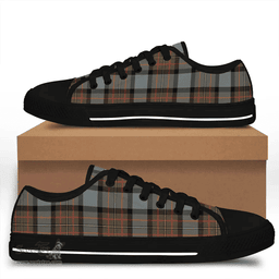 Scottish MacLaren Weathered Clan Tartan Low Top Shoes - Crest Classic Scottish Plaid Tartan Plaid