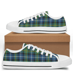 Scottish MacNeill of Barra Ancient Clan Tartan Low Top Shoes - Crest Classic Scottish Plaid Tartan Plaid