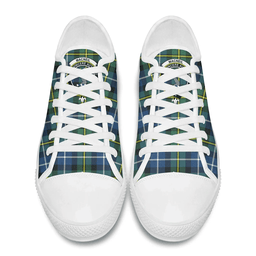 Scottish MacNeill of Barra Ancient Clan Tartan Low Top Shoes - Crest Classic Scottish Plaid Tartan Plaid