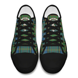 Scottish MacMillan Hunting Ancient Clan Tartan Low Top Shoes - Crest Classic Scottish Plaid Tartan Plaid