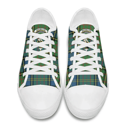 Scottish MacMillan Hunting Ancient Clan Tartan Low Top Shoes - Crest Classic Scottish Plaid Tartan Plaid
