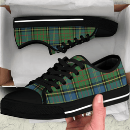 Scottish MacMillan Hunting Ancient Clan Tartan Low Top Shoes - Crest Classic Scottish Plaid Tartan Plaid