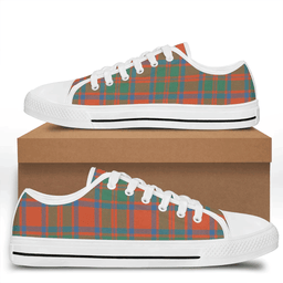 Scottish MacKintosh Ancient Clan Tartan Low Top Shoes - Crest Classic Scottish Plaid Tartan Plaid