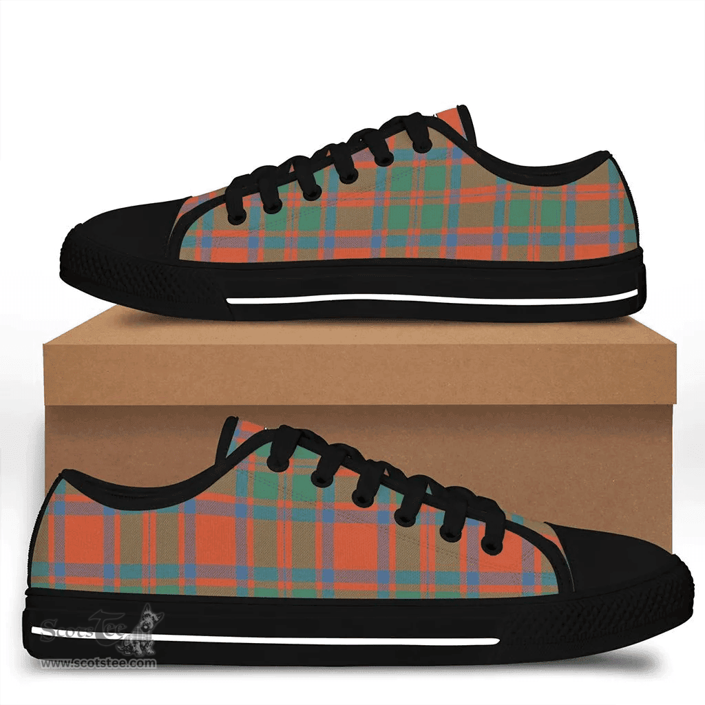 Scottish MacKintosh Ancient Clan Tartan Low Top Shoes - Crest Classic Scottish Plaid Tartan Plaid