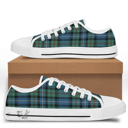 Scottish Robertson Hunting Ancient Clan Tartan Low Top Shoes - Crest Classic Scottish Plaid Tartan Plaid