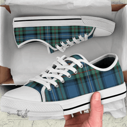 Scottish Robertson Hunting Ancient Clan Tartan Low Top Shoes - Crest Classic Scottish Plaid Tartan Plaid