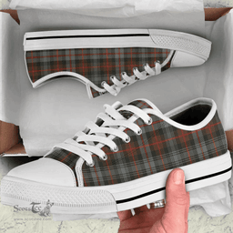 Scottish Murray of Atholl Weathered Clan Tartan Low Top Shoes - Crest Classic Scottish Plaid Tartan Plaid