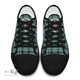 Scottish Melville Clan Tartan Low Top Shoes - Crest Classic Scottish Plaid Tartan Plaid