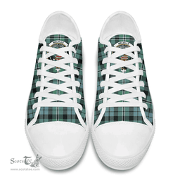 Scottish Melville Clan Tartan Low Top Shoes - Crest Classic Scottish Plaid Tartan Plaid
