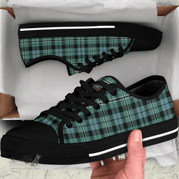 Scottish Melville Clan Tartan Low Top Shoes - Crest Classic Scottish Plaid Tartan Plaid