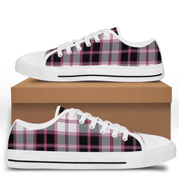 Scottish MacPherson Hunting Modern Clan Tartan Low Top Shoes - Crest Classic Scottish Plaid Tartan Plaid