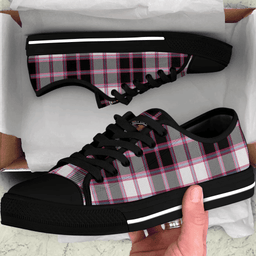 Scottish MacPherson Hunting Modern Clan Tartan Low Top Shoes - Crest Classic Scottish Plaid Tartan Plaid