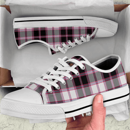Scottish MacPherson Hunting Modern Clan Tartan Low Top Shoes - Crest Classic Scottish Plaid Tartan Plaid