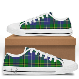 Scottish Turnbull Hunting Clan Tartan Low Top Shoes - Crest Classic Scottish Plaid Tartan Plaid