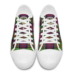 Scottish MacDonald of Clanranald Clan Tartan Low Top Shoes - Crest Classic Scottish Plaid Tartan Plaid