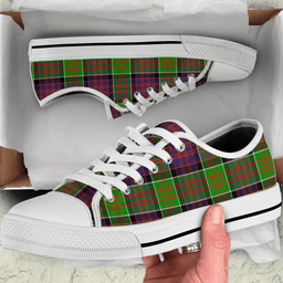 Scottish MacDonald of Clanranald Clan Tartan Low Top Shoes - Crest Classic Scottish Plaid Tartan Plaid