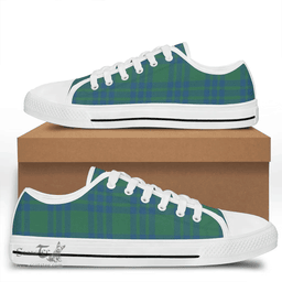 Scottish Montgomery Ancient Clan Tartan Low Top Shoes - Crest Classic Scottish Plaid Tartan Plaid