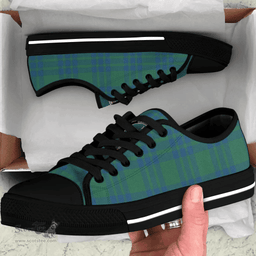 Scottish Montgomery Ancient Clan Tartan Low Top Shoes - Crest Classic Scottish Plaid Tartan Plaid