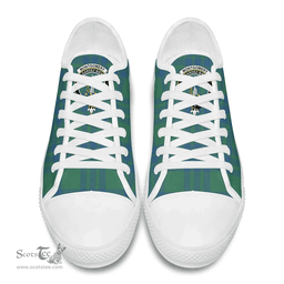 Scottish Montgomery Ancient Clan Tartan Low Top Shoes - Crest Classic Scottish Plaid Tartan Plaid