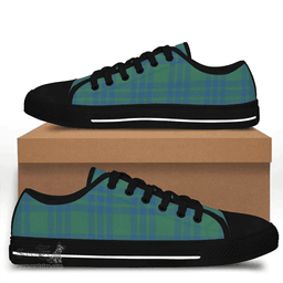 Scottish Montgomery Ancient Clan Tartan Low Top Shoes - Crest Classic Scottish Plaid Tartan Plaid