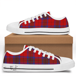 Scottish Leslie Modern Clan Tartan Low Top Shoes - Crest Classic Scottish Plaid Tartan Plaid