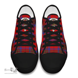Scottish Leslie Modern Clan Tartan Low Top Shoes - Crest Classic Scottish Plaid Tartan Plaid