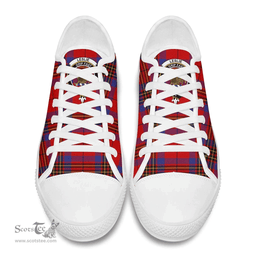 Scottish Leslie Modern Clan Tartan Low Top Shoes - Crest Classic Scottish Plaid Tartan Plaid
