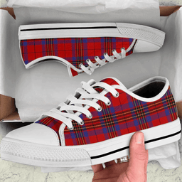 Scottish Leslie Modern Clan Tartan Low Top Shoes - Crest Classic Scottish Plaid Tartan Plaid