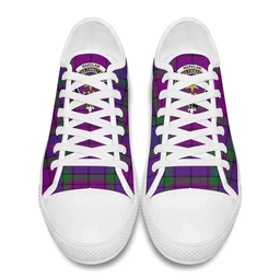Scottish Wardlaw Modern Clan Tartan Low Top Shoes - Crest Classic Scottish Plaid Tartan Plaid
