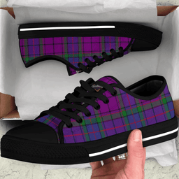 Scottish Wardlaw Modern Clan Tartan Low Top Shoes - Crest Classic Scottish Plaid Tartan Plaid