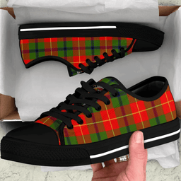Scottish Turnbull Dress Clan Tartan Low Top Shoes - Crest Classic Scottish Plaid Tartan Plaid