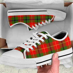 Scottish Turnbull Dress Clan Tartan Low Top Shoes - Crest Classic Scottish Plaid Tartan Plaid