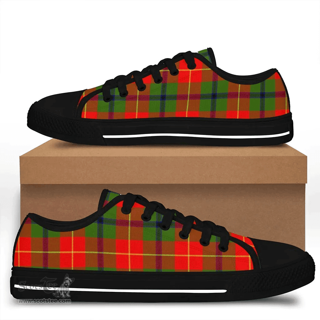 Scottish Turnbull Dress Clan Tartan Low Top Shoes - Crest Classic Scottish Plaid Tartan Plaid