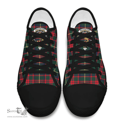 Scottish MacKintosh Hunting Modern Clan Tartan Low Top Shoes - Crest Classic Scottish Plaid Tartan Plaid