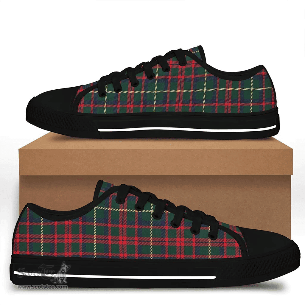 Scottish MacKintosh Hunting Modern Clan Tartan Low Top Shoes - Crest Classic Scottish Plaid Tartan Plaid