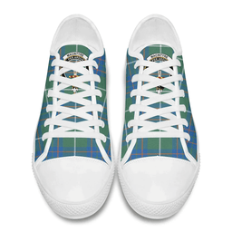 Scottish MacIntyre Hunting Ancient Clan Tartan Low Top Shoes - Crest Classic Scottish Plaid Tartan Plaid