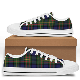 Scottish MacLaren Modern Clan Tartan Low Top Shoes - Crest Classic Scottish Plaid Tartan Plaid