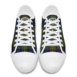 Scottish MacLaren Modern Clan Tartan Low Top Shoes - Crest Classic Scottish Plaid Tartan Plaid