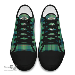 Scottish Kennedy Ancient Clan Tartan Low Top Shoes - Crest Classic Scottish Plaid Tartan Plaid