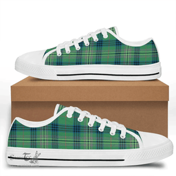 Scottish Kennedy Ancient Clan Tartan Low Top Shoes - Crest Classic Scottish Plaid Tartan Plaid