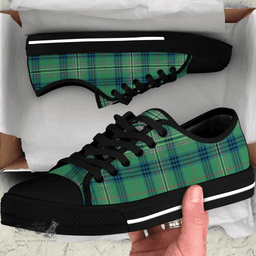 Scottish Kennedy Ancient Clan Tartan Low Top Shoes - Crest Classic Scottish Plaid Tartan Plaid