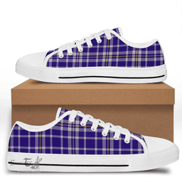 Scottish Ochterlony Clan Tartan Low Top Shoes - Crest Classic Scottish Plaid Tartan Plaid