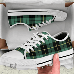 Scottish Wallace Hunting Ancient Clan Tartan Low Top Shoes - Crest Classic Scottish Plaid Tartan Plaid