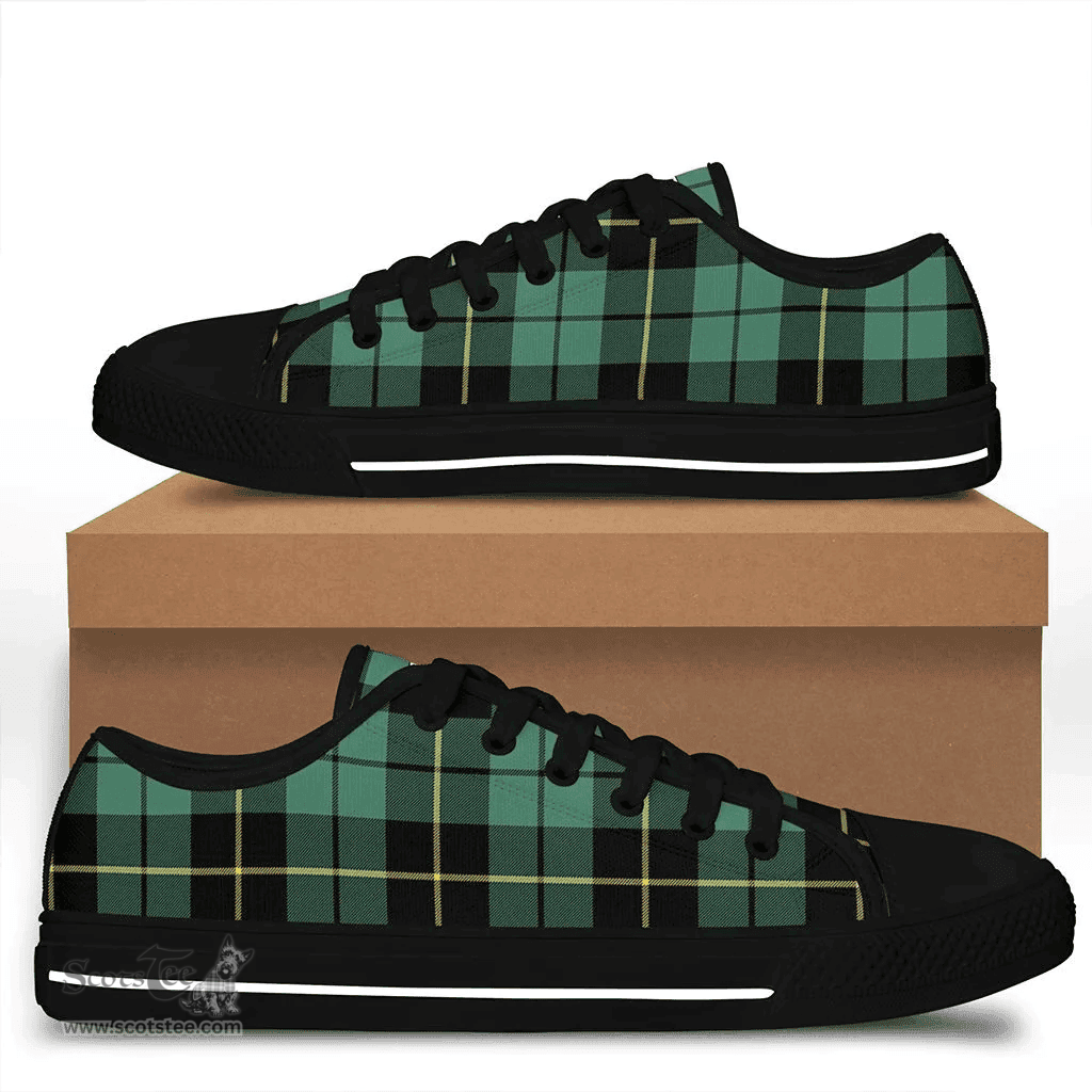 Scottish Wallace Hunting Ancient Clan Tartan Low Top Shoes - Crest Classic Scottish Plaid Tartan Plaid