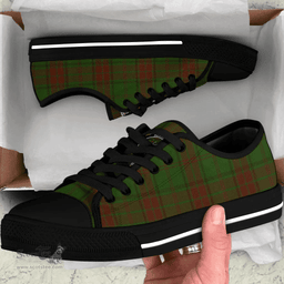 Scottish Maxwell Hunting Clan Tartan Low Top Shoes - Crest Classic Scottish Plaid Tartan Plaid